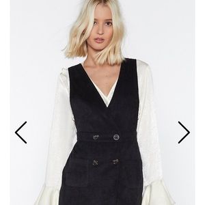 New NASTY GAL Always Button My Mind Cord Dress